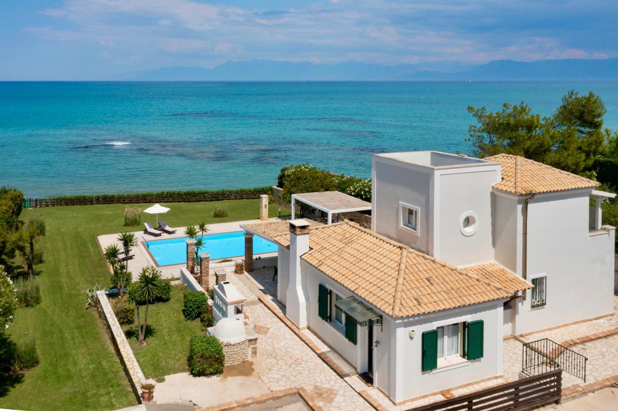 Beachfront Villa Victoras - With Private Beach Sidárion Extérieur photo